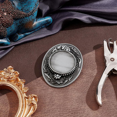 2Pcs Cowboy Belt Buckles Western Cowboy Belt Fastener Flower Pattern Cowboy Cow