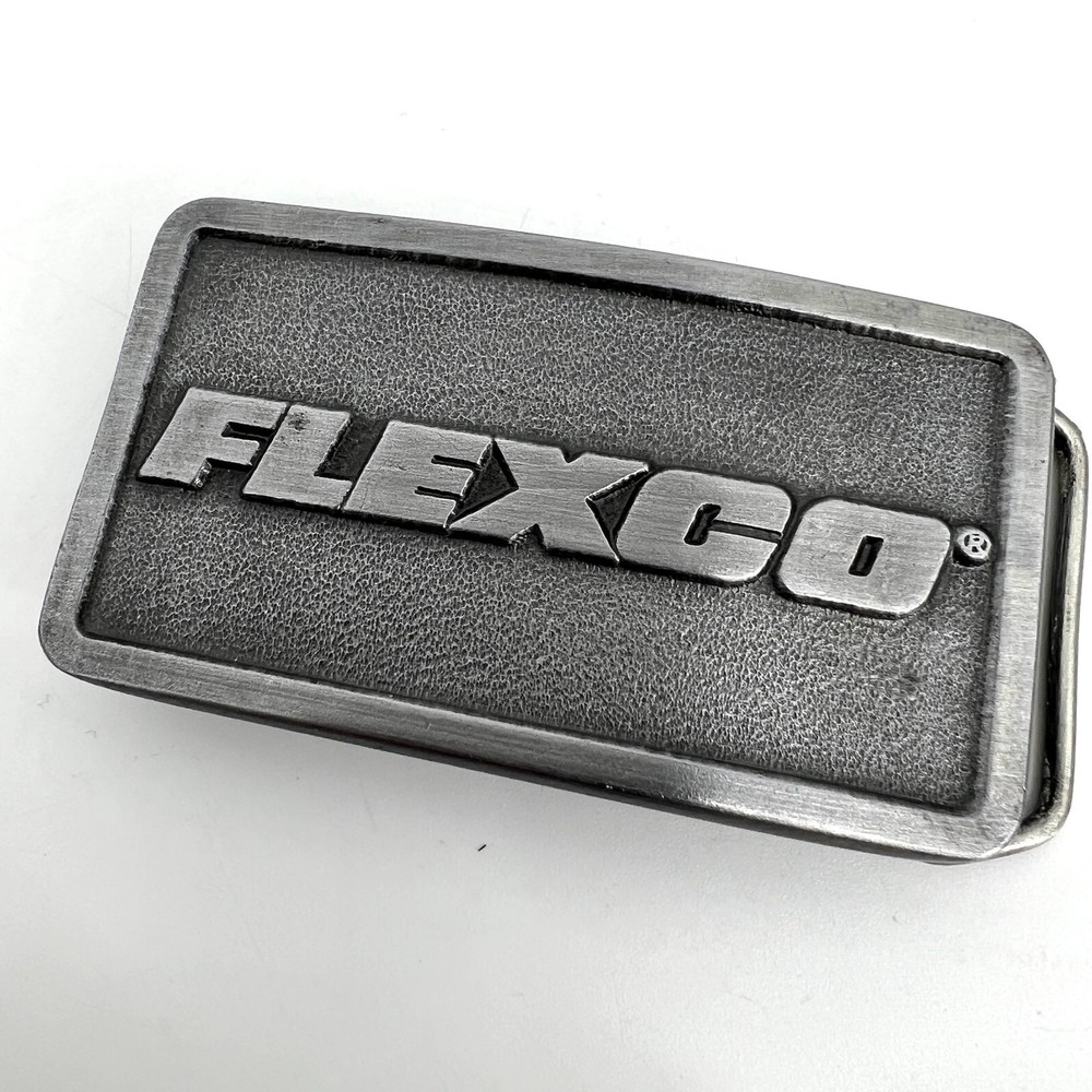 Vintage 1994 FLEXCO Flexible Steel Lacing Company USA Belt Buckle 2&Prime;x3&Prime;