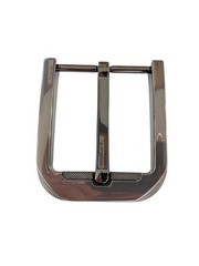 Premium Belt Buckle Men&rsquo;s 40mm Wide Metallic Grey with Laser Finish Belts…