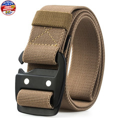 Tactical Stretch Belt for Men, 1.5&Prime; Military Work Rigger Elastic Nylon Hiking..
