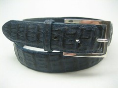GENUINE HORNBACK CROCODILE BELTS 1-3/8&Prime; WIDE, AND SILVER 925 SOLID BUCKLE U.S.A.