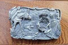Vtg New Dreams Of Striking It Rich Arroyo Grande B-10 Siskiyou Metal Buckle 1981
