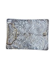 Cowboy Belt Buckle For Man – Horse Shoe/Rooster 4 1/4&Prime;x3 1/8&Prime; Silver Tone/Gold