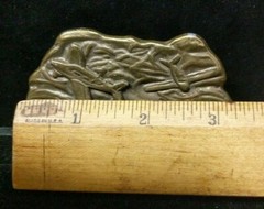 Great/Fun/Fashionable Belt Buckle Brass Tone Heavy Detail Flying Plains Aviation