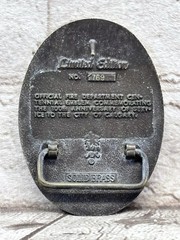 Calgary Fire Dept Centennial Solid Brass Belt Buckle 1885-1985 Limited Edition