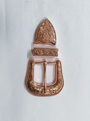 Western 3 piece buckle set brass buckle set 3 pcs Sagittarius buckle 1.5&Prime;, 38mm