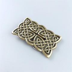 Antique Bronze Plated Celtic Cross Knot Belt Buckle Boucle de Ceinture