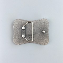 Vintage Silver Plated Western Southwest Rectangle Belt Buckle Boucle de Ceinture