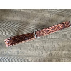 Vintage USA Tooled Leather Belt Size 34/36 | Western Mfg Buckle Boho Workwear