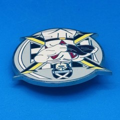 Vintage 2001 Speed Racer Belt Buckle Racing Theme Enamel Oval Cartoon Hero