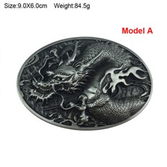 Oval Western Mens Alloy Vintage Fashion Leather Belt Buckle Cowboy Pattern Metal
