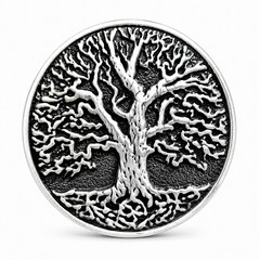 Belt Buckle Tree of Life World Tree 70mm Round Pewter 45mm Belt Yggdrasil Buckle