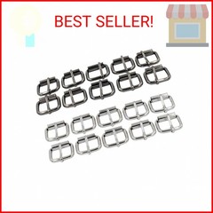 DGOL 20pcs 1 inch Strong Belt Pin Buckle Strap Webbing Roller Buckles (Silver+Gu