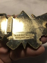 2007 LEGEND OF ZELDA Triforce NINTENDO Gold And Black BELT BUCKLE 4.75”
