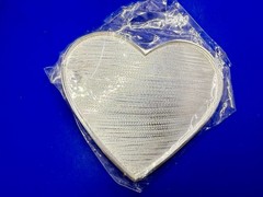 Beautiful Heart Shaped Textured Silver Color Ladies Soaked Project Belt Buckle