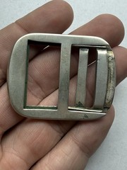 Antique Sterling Silver Mid Century Belt Buckle “WCL” Monogram – 22g