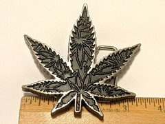 4 LOT BELT BELT BUCKLES GANJA, ELECTRICIAN, CORONA, EMT EMERGENCY TECHNICIAN