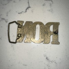 Vintage Brass Belt Buckle name RON « RON » Retro 70s Western Streetwear