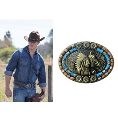 Western Horse Pattern Belt Buckles Detachable Creative Unisex Buckles Belt