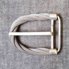 Vintage cool twisted round silver chain Belt Buckle women&rsquo;s or men&rsquo;s