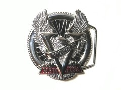 Rare men’s Harley-Davidson Eagle,V-Twin&Wheel solid brass belt buckle.Chrome