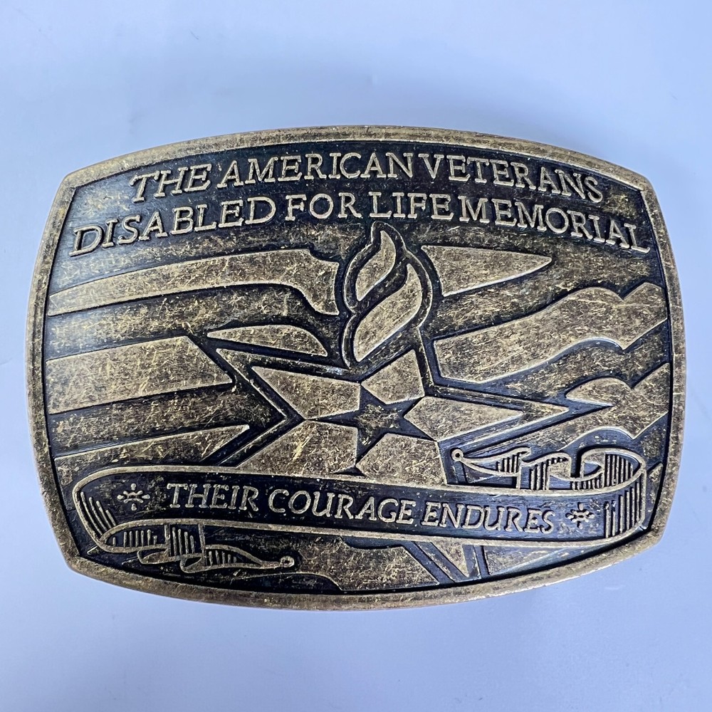 The American Veterans Disabled For Life Memorial Belt Buckle 2007 Sponsor