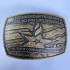 The American Veterans Disabled For Life Memorial Belt Buckle 2007 Sponsor