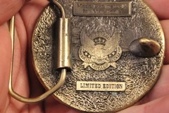 MAC Tools Round Brass Belt Buckle, Great American Buckle, Lmtd Edition, Lot of 3