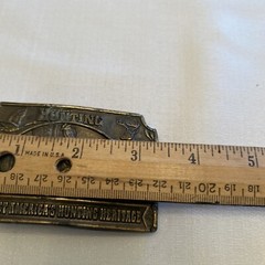 Vintage 1976 Brass Belt Buckle Hunting Protect America’s Hunting Heritage 3.5&Prime; x