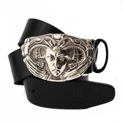Medusa Gorgon 2.0 german silver belt buckle, German silver Medusa belt buckle