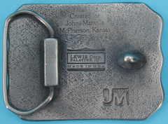 VTG 80s/90s McPherson Kansas Johns-Manville Manufacturing Western Belt Buckle