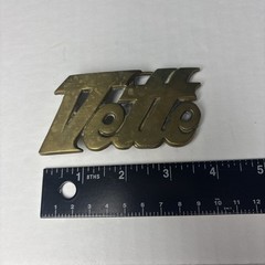 Vintage Corvette Vette Belt Buckle Solid Brass Taiwan R.O.C. 4073 Collectible
