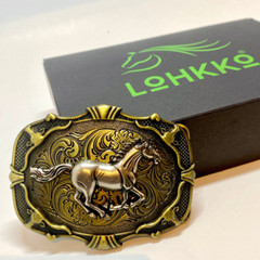 Western Kid&rsquo;s Horse Pattern Belt Buckle – Hebilla vaquera para niños