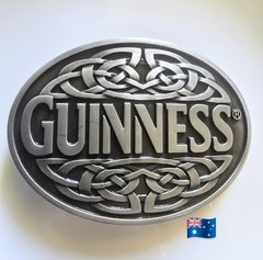 1pce Guinness Silver Colour Metal Alloy Belt Buckle 9×6.5cm Suit 4cm Belt Width
