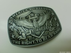 Belt Buckle, America&rsquo;s Second Amendment, The Right to Bear Arms, Guns, Western