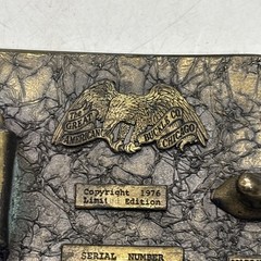 Vintage 1976 Great American Buckle Co Deer Stag Limited #520 USA 3.5×2.25”