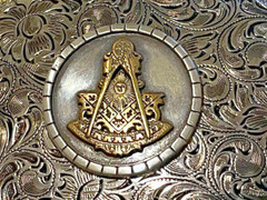 Masonic Freemasons Past Master Belt Buckle