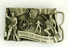 Civil War Commemorative belt buckle western pewter 1982 Siskiyou Buckle Co.