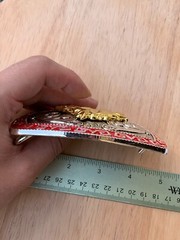 Western Buckle Gold Silver Red Horse Head Buckle Cowboy 2 » Hebillas Vaqueras