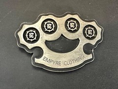 Empire Clothing Knuckles Cut Out Belt Buckle Company Advertising Promo