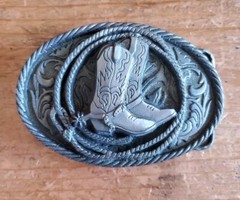 Buckles of America Masterpiece Collection Boots Lasso Rope Spur Oval Belt Buckle