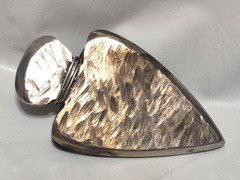 Vintage Silver tone Handcrafted Etched Arrowhead Belt Buckle