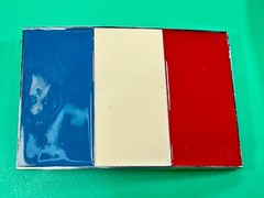 Flag of France French Country Blue White Red Enamel Patriotic Belt Buckle