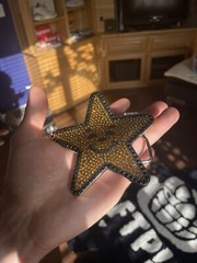 100% Authentic Asspizza Belt Buckle Carls Jr Star Crystals Custom Signed 2021