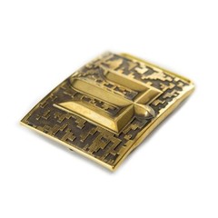 Handmade brass belt buckle Ukrainian Armed Forces, Military Ukrainian tident