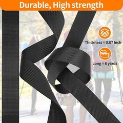 Heavy-Duty Buckle Straps Set 6-Pack Plastic Nylon Webbing for DIY Outdoor Gear
