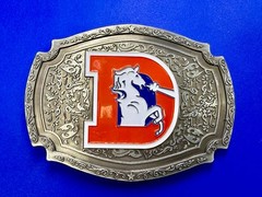 Denver Broncos Retro D Logo NFL Licensed Football League Sports Fan Belt Buckle
