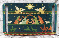 GRIP6 BELT BUCKLE – CHRISTMAS NATIVITY SCEEN – BLACK NINJA BACK – 1.5 INCH WIDE