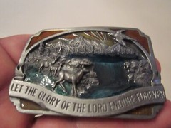 1983 SISKIYOU GLORY OF THE LORD DESIGN BELT BUCKLE – HEAVY – GW-9