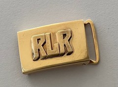 Men&rsquo;s 14K Solid Yellow Gold Belt Buckle, Has Block Monogram, 25.1 grams